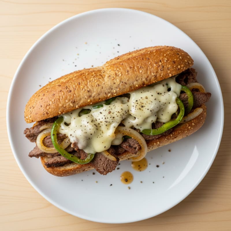 Classic Philly Cheesesteak Sandwich