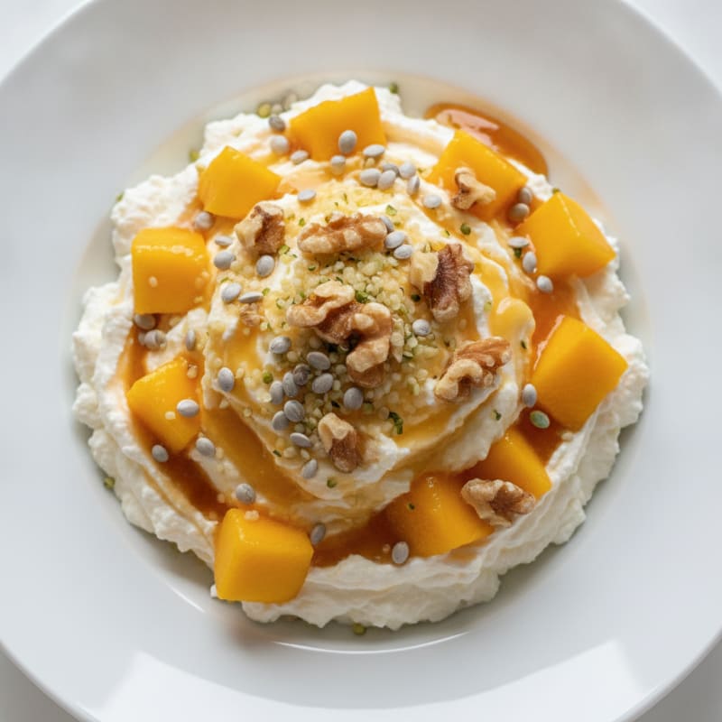Silky Cottage Cheese and Mango Protein Whip