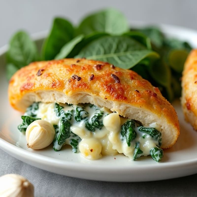 Chicken Stuffed with Creamy Spinach Artichoke