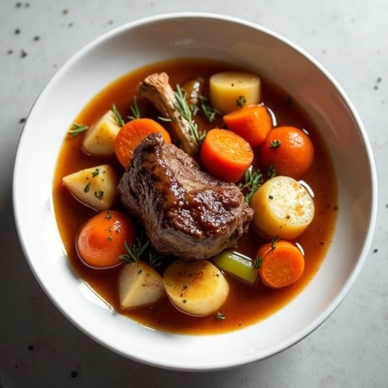 Hearty Tender Lamb Shank Stew with Root Vegetables