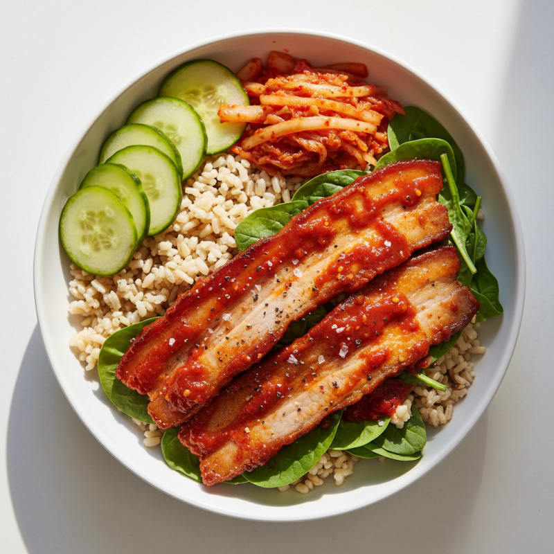 Spicy Gochujang Pork Belly Bowl