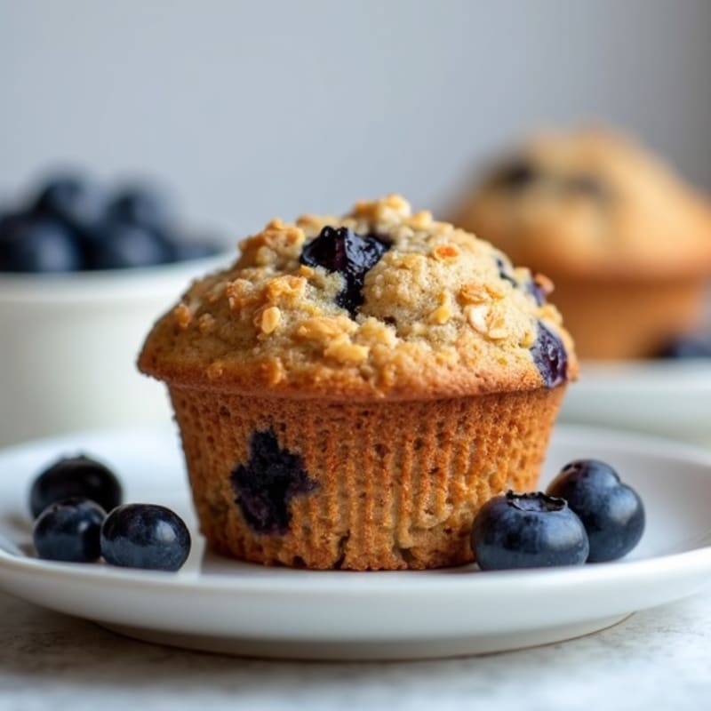 Protein-Packed Blueberry Oat Morning Muffins