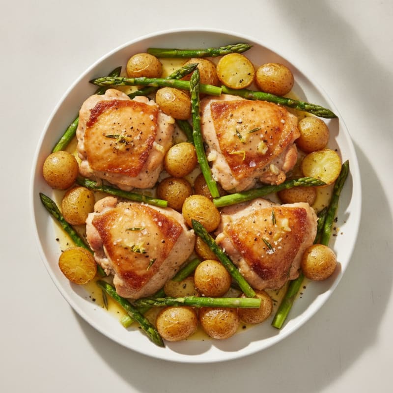 Lemon-Herb Roasted Chicken Thighs