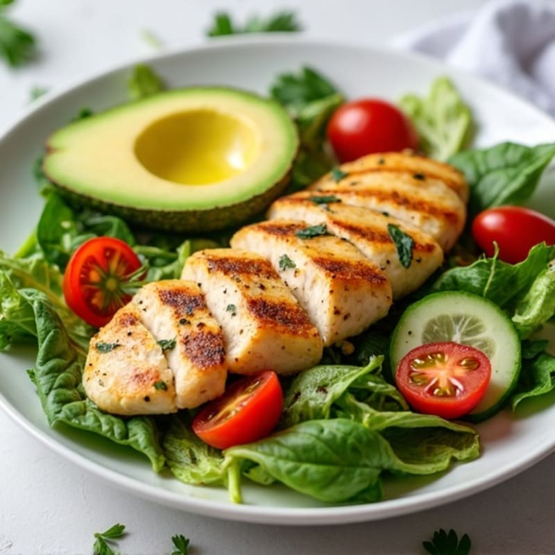 Lemon Herb Grilled Chicken Fresh Power Greens Salad