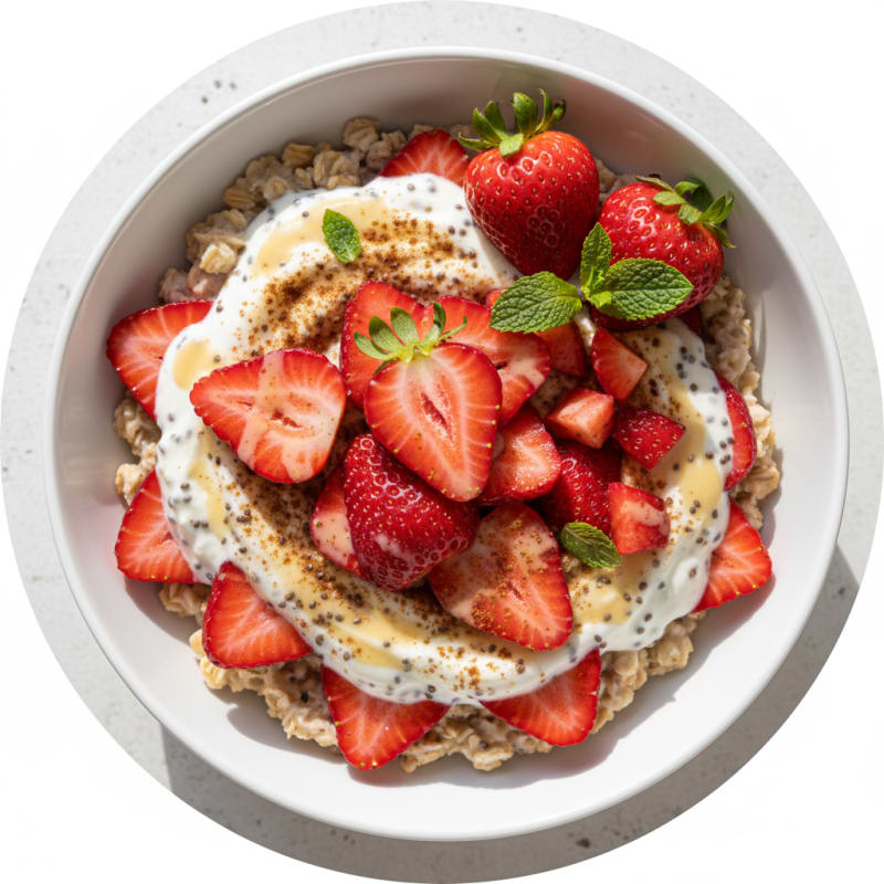 Strawberry Shortcake Overnight Oats