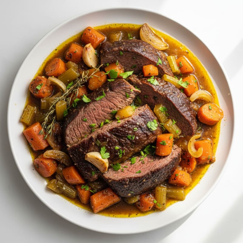 Hearty Chuck Steak and Vegetable Bake