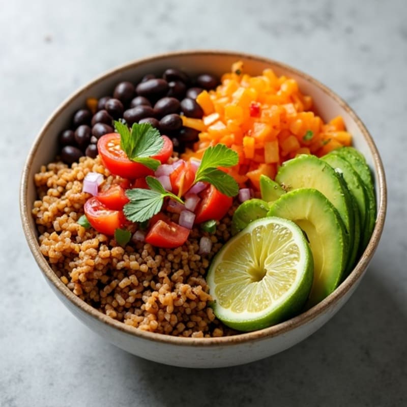 Lean Ground Turkey Taco Bowl with Fresh Salsa and Creamy Avocado