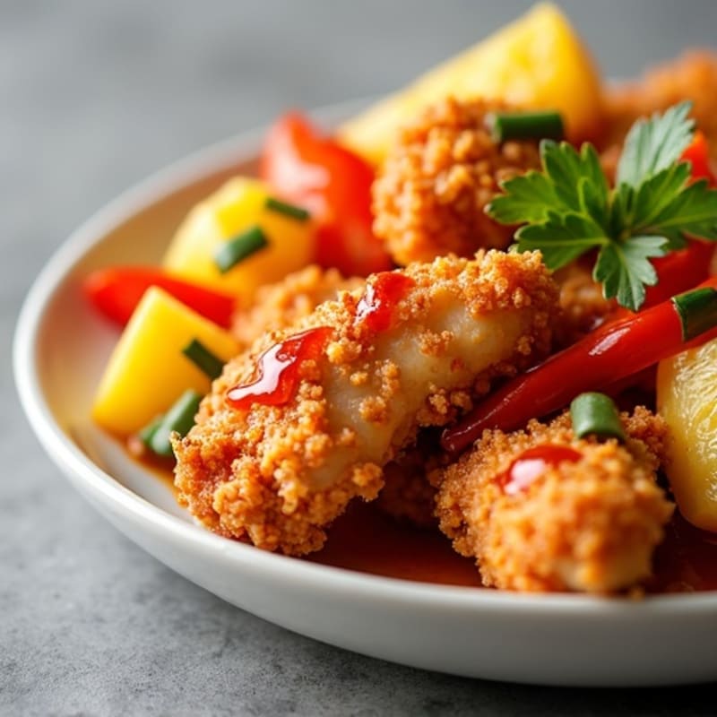 Crispy Baked Sweet and Sour Chicken