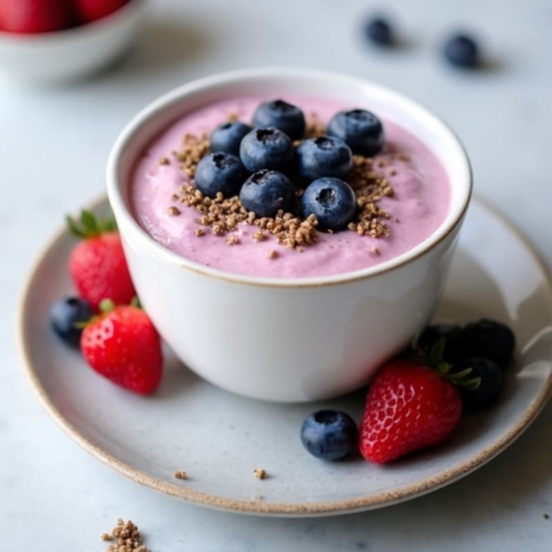 Creamy Greek Yogurt Protein Pudding with Berries