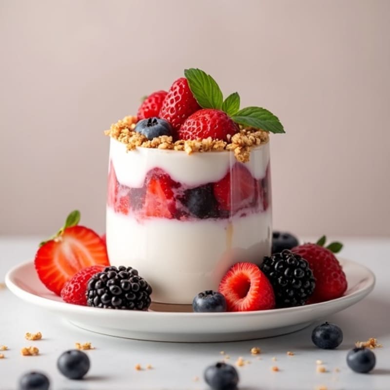 Creamy Greek Yogurt Protein Parfait with Berries