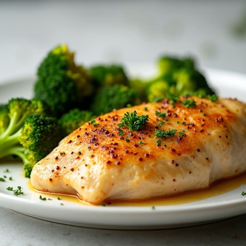 Lemon Herb Roasted Chicken with Roasted Broccoli
