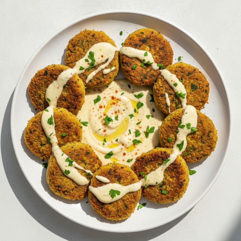Falafel with Lemon-Tahini Drizzle