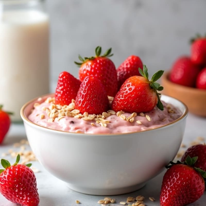 Fresh Strawberry Creamy Overnight Oats