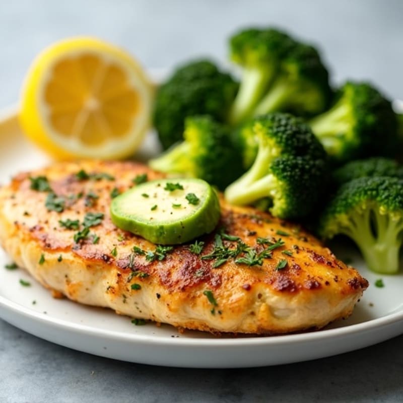 Baked Lemon-Herb Chicken with Roasted Broccoli