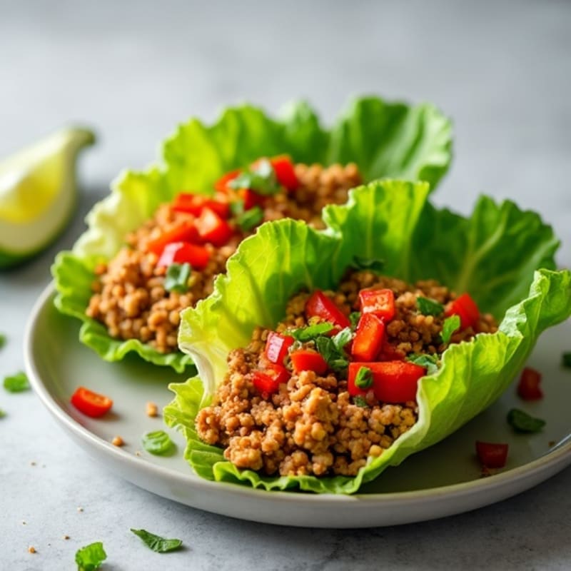 Spicy Ground Turkey Lettuce Wraps