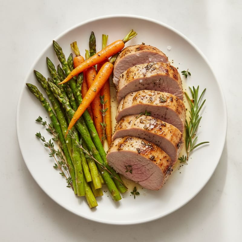 Garlic Herb Roasted Pork Tenderloin