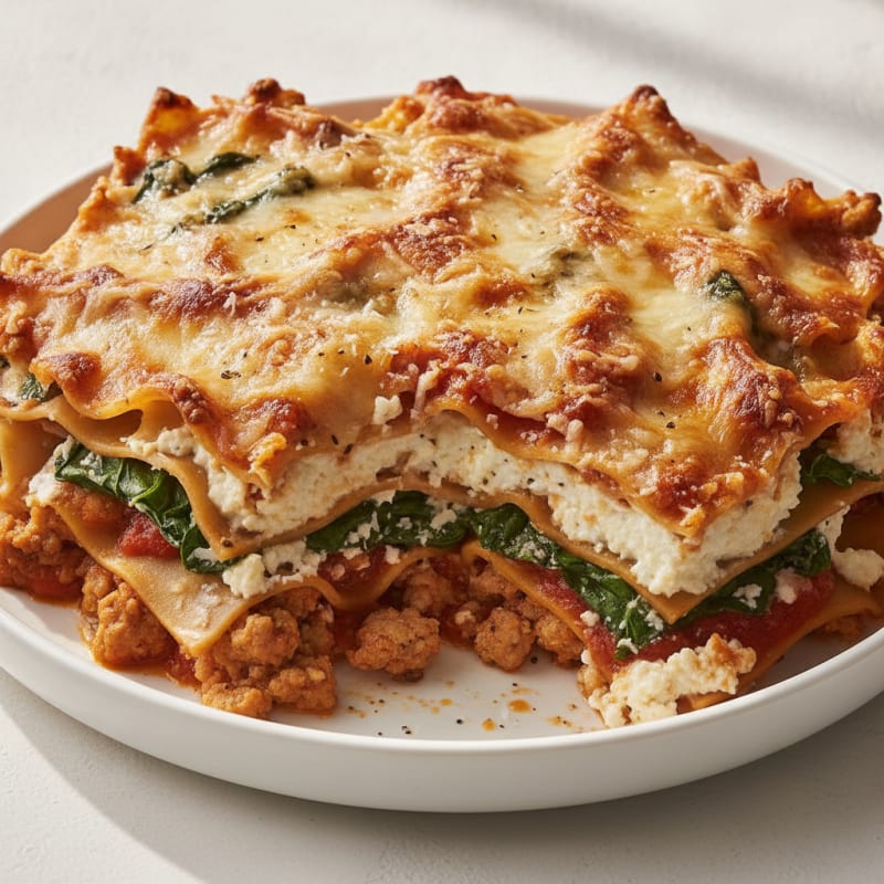 Hearty Lasagna Noodle Bake with Ricotta