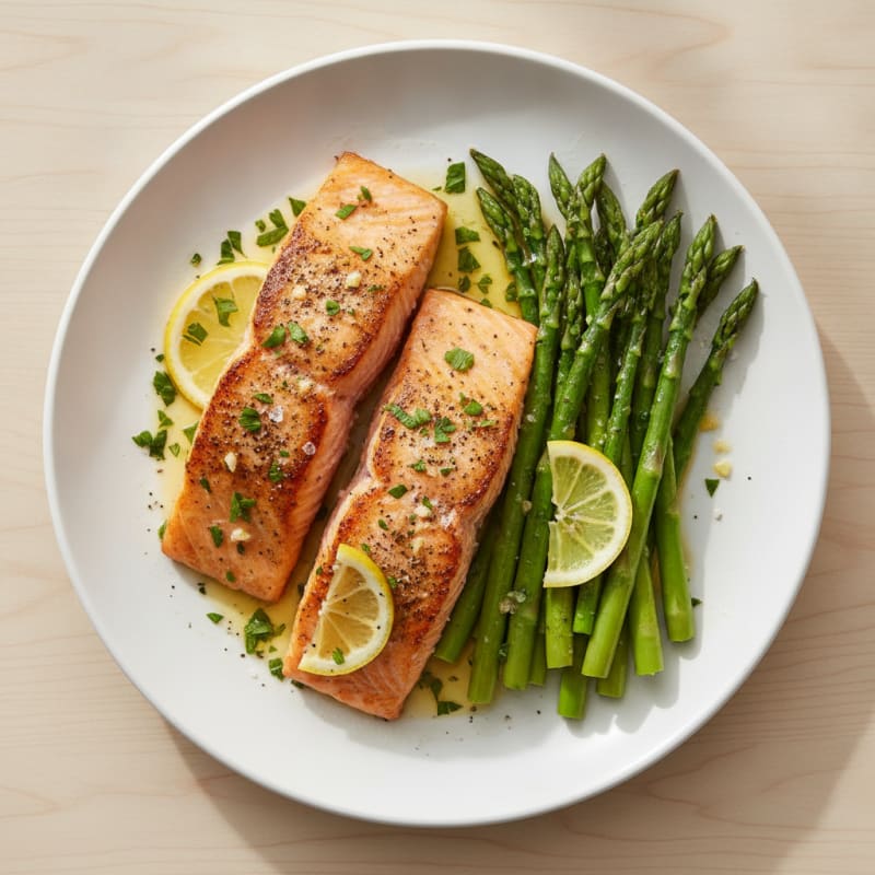 Lemon-Herb Roasted Salmon with Asparagus
