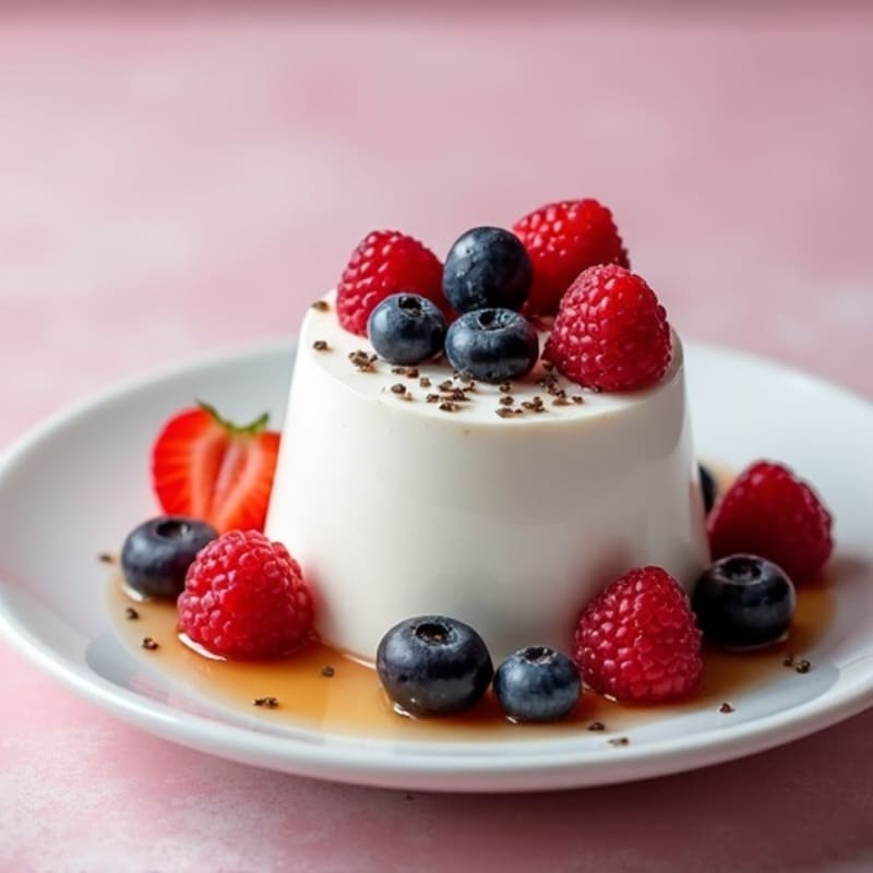 Silky Greek Yogurt Protein Mousse with Mixed Berries