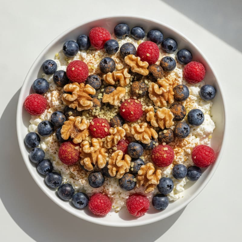 Cottage Cheese with Berries and Nuts