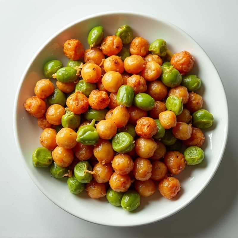 Crunchy Roasted Chickpeas and Edamame Power Snack