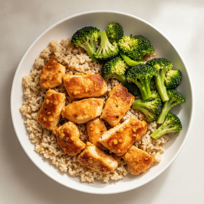 Orange Glazed Chicken with Broccoli