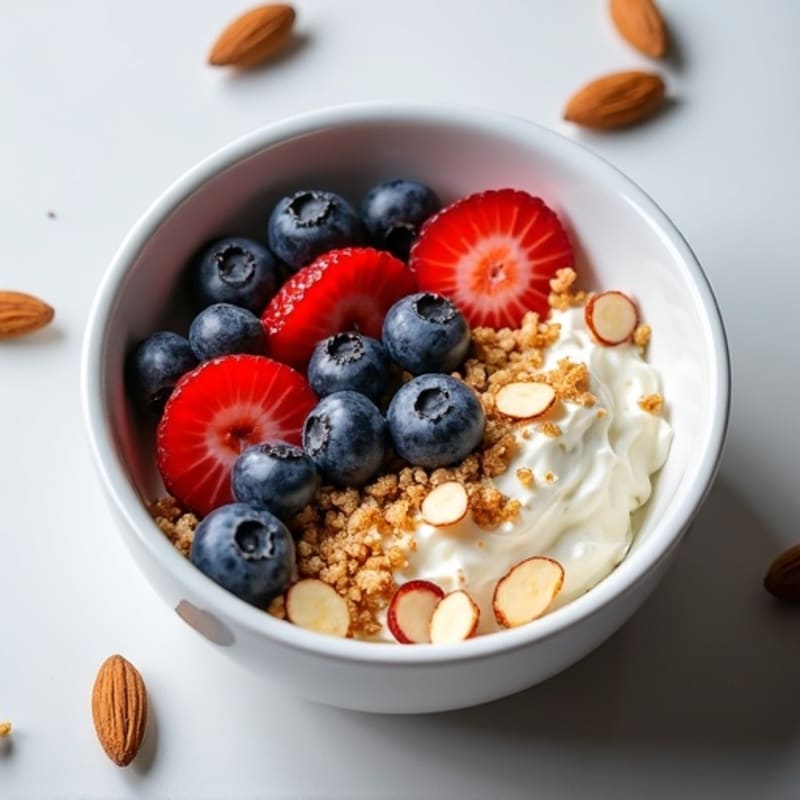 Cottage Cheese Berry Protein Bowl with Almonds