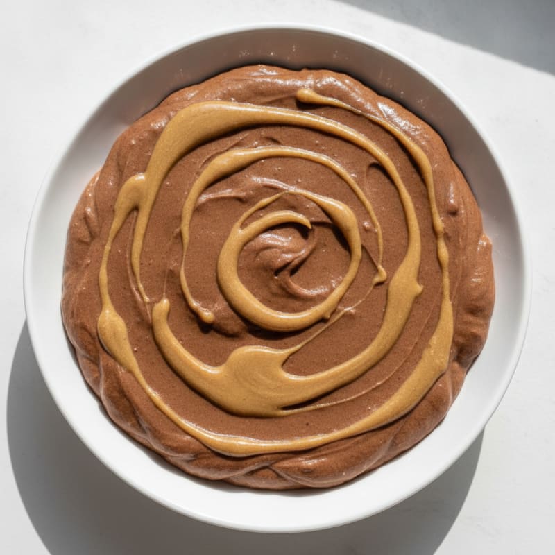 Silky Chocolate Protein Pudding with Almond Butter Swirl