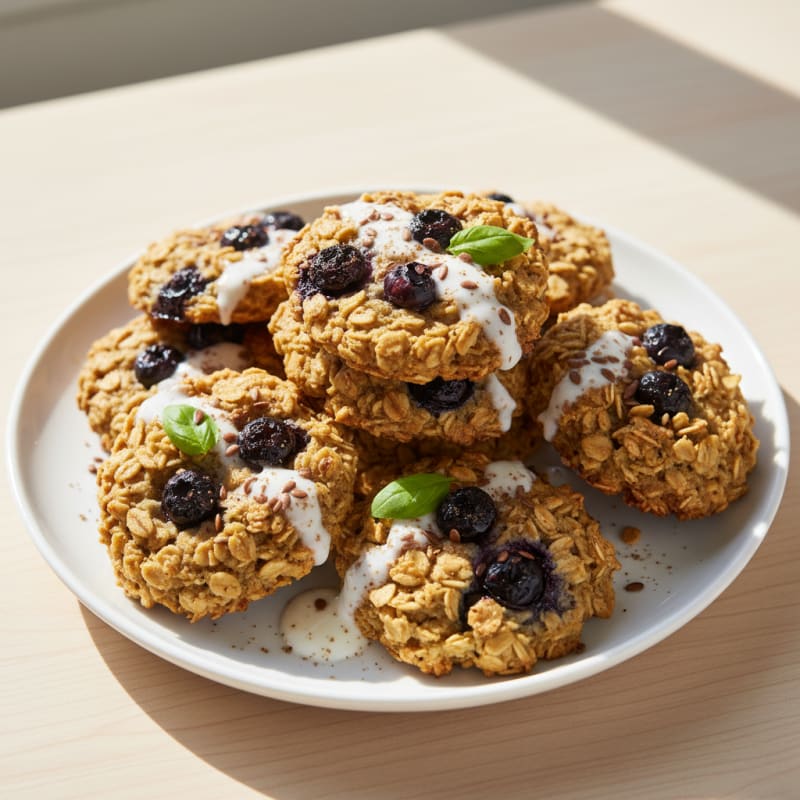 Blueberry Oatmeal Breakfast Cookies