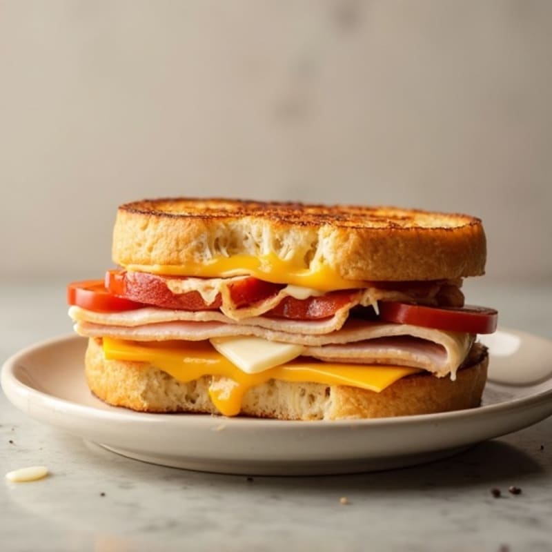 Crispy Three-Cheese Sourdough Melt