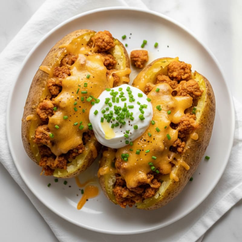 Hearty Loaded Baked Potatoes with Chives