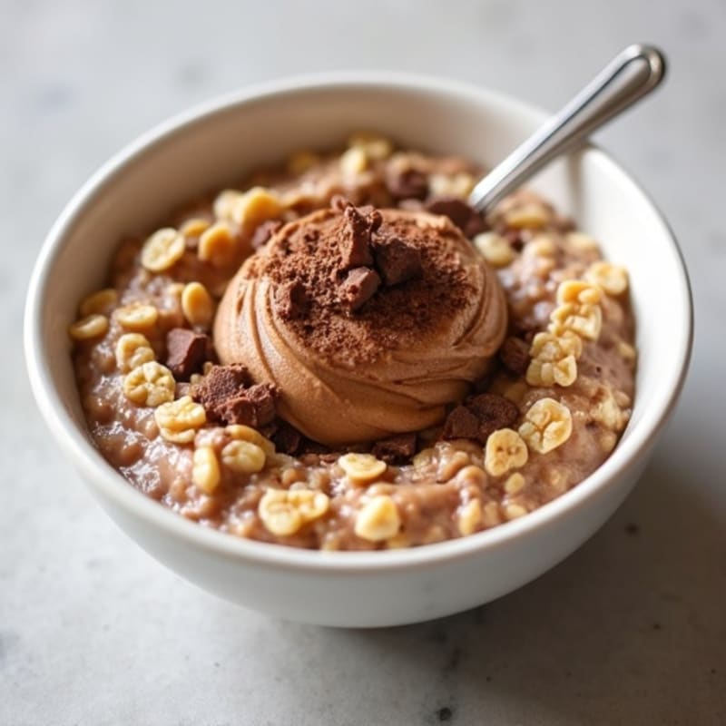 Creamy Peanut Butter Chocolate Protein Oats