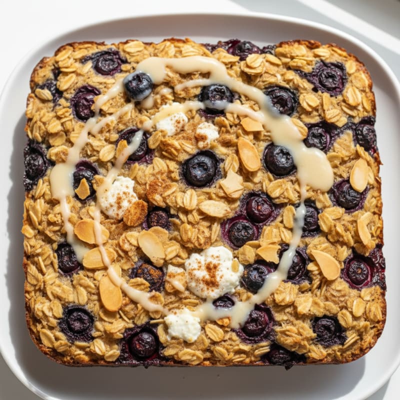 Blueberry Almond Oatmeal Bake