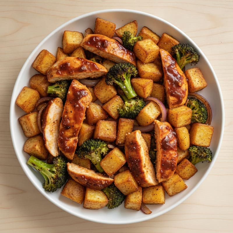 BBQ Chicken and Roasted Potato Bowl