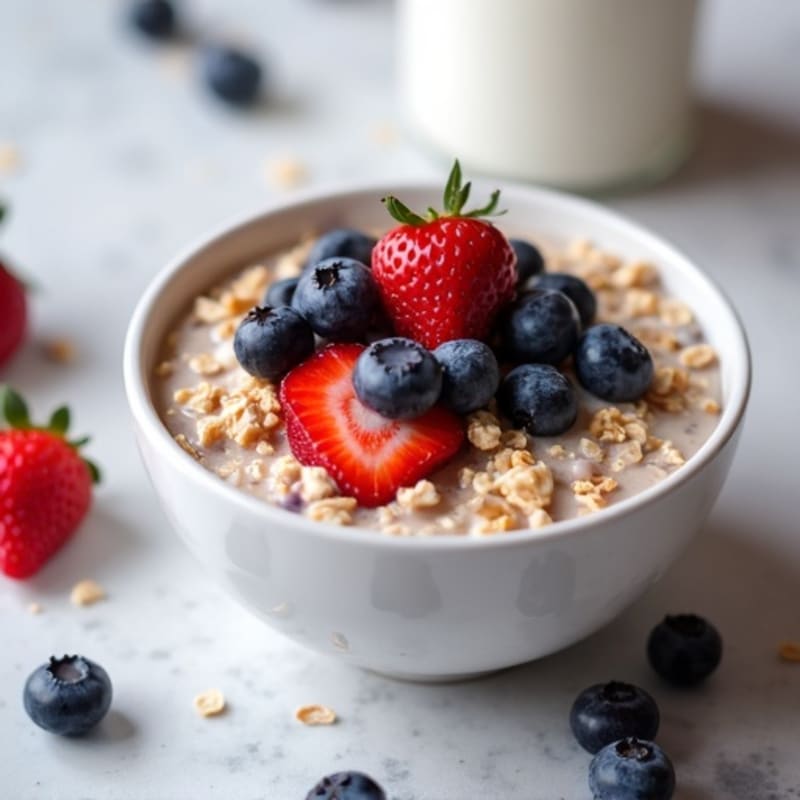 Creamy High-Protein Berry Overnight Oats