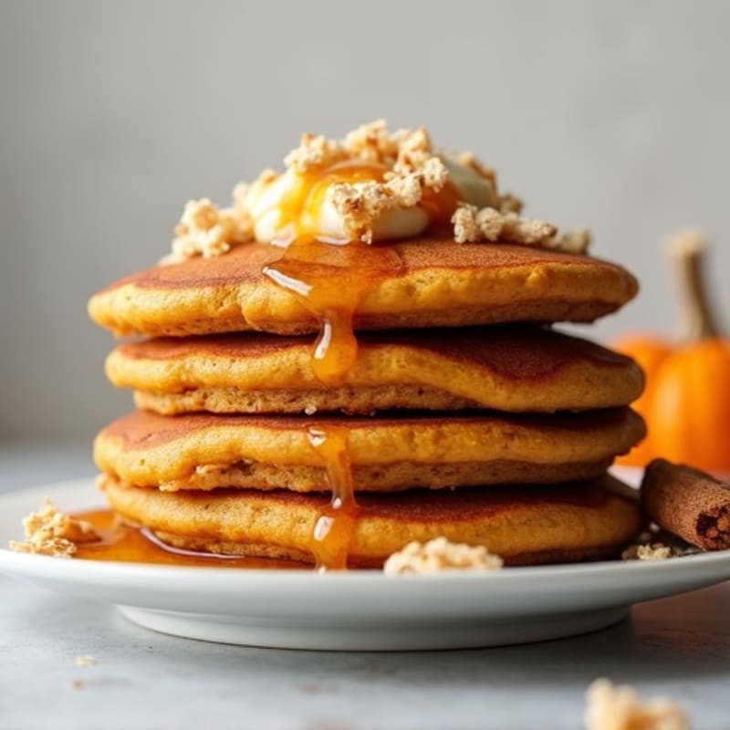 Fluffy Protein-Packed Pumpkin Spice Pancakes