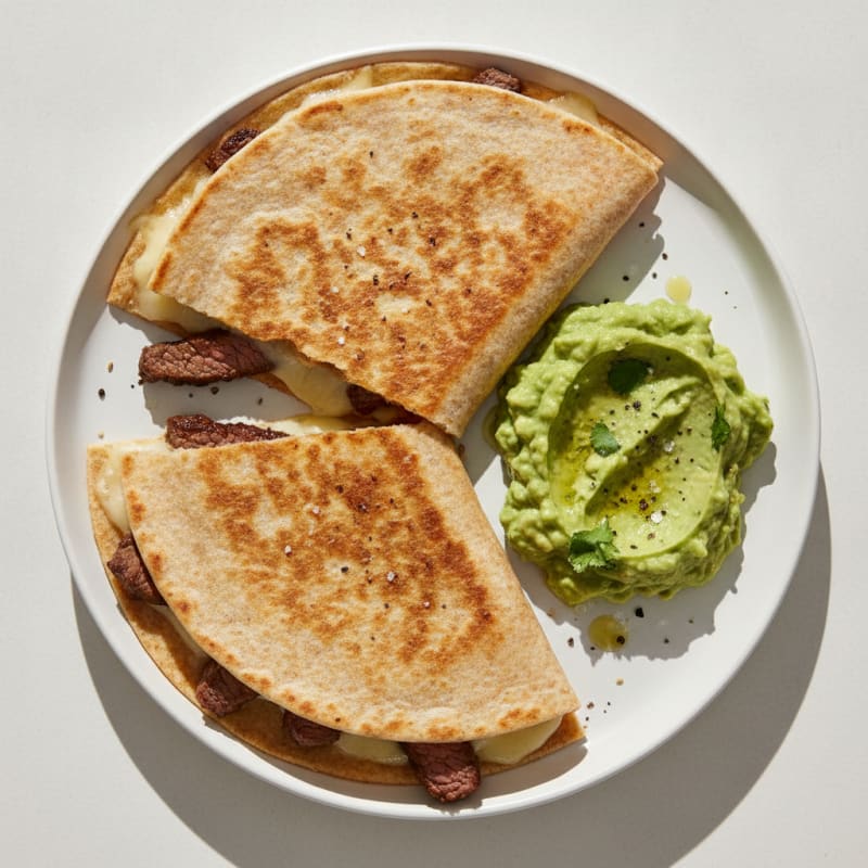 Carne Asada Quesadillas with Guacamole