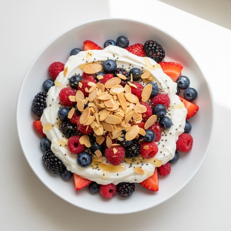 Creamy Greek Yogurt Protein Parfait with Mixed Berries