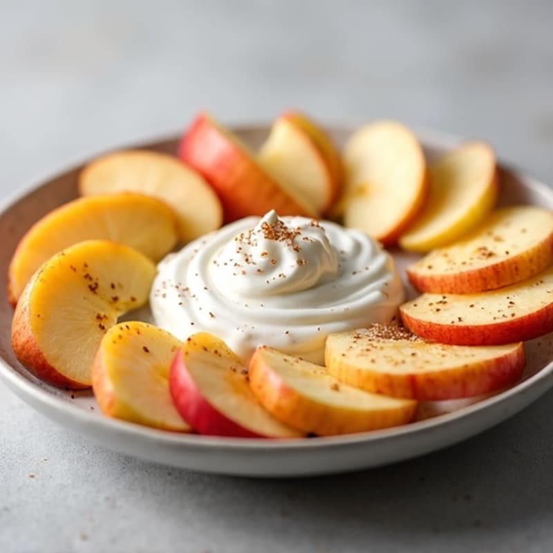 Fresh Apple Slices with Creamy Almond Butter & Greek Yogurt Dip