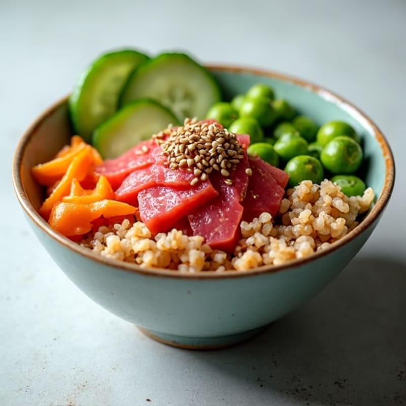 Fresh Ahi Tuna Poke Bowl with Sesame Rice