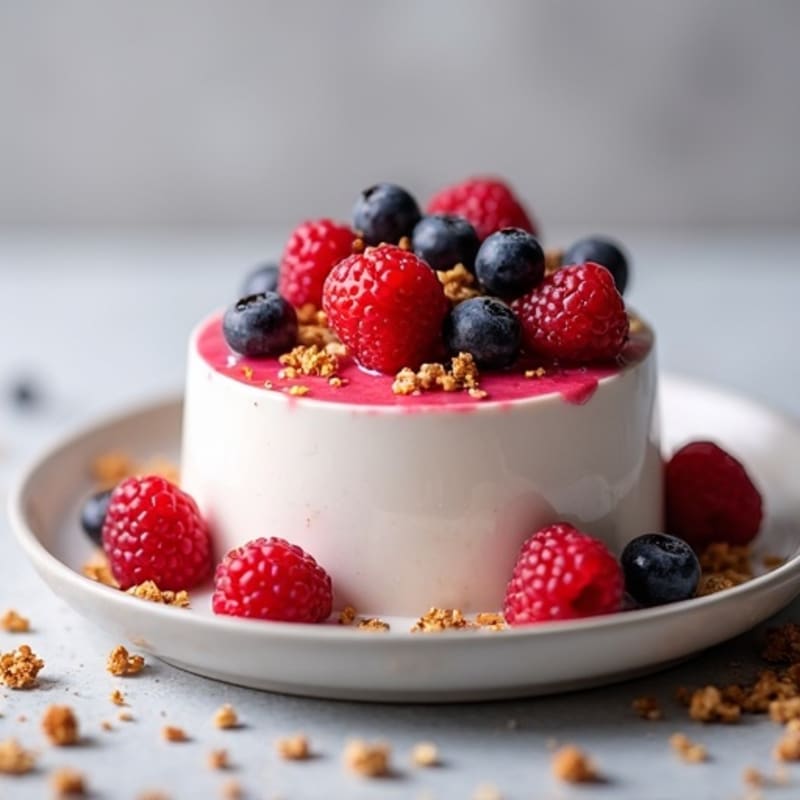 Greek Yogurt Protein Mousse with Mixed Berries