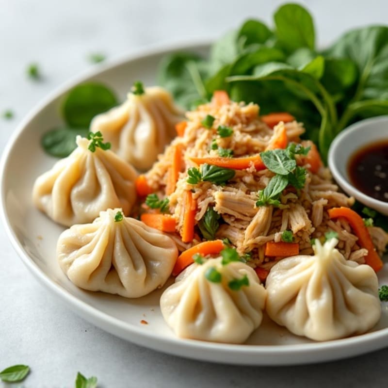 Lightened-Up Shredded Chicken and Herb Dumplings