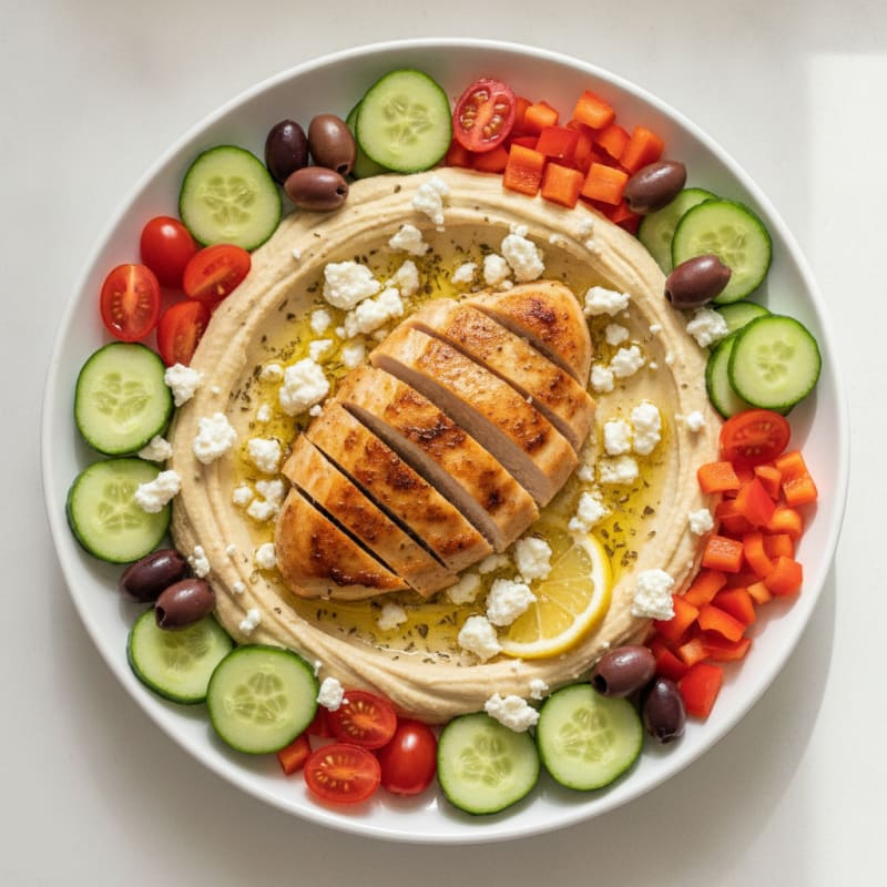 Mediterranean Hummus Vegetable Platter