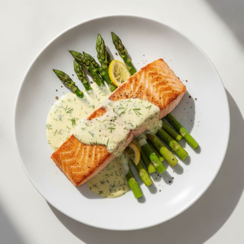 Pan-Seared Salmon with Lemon-Dill Sauce