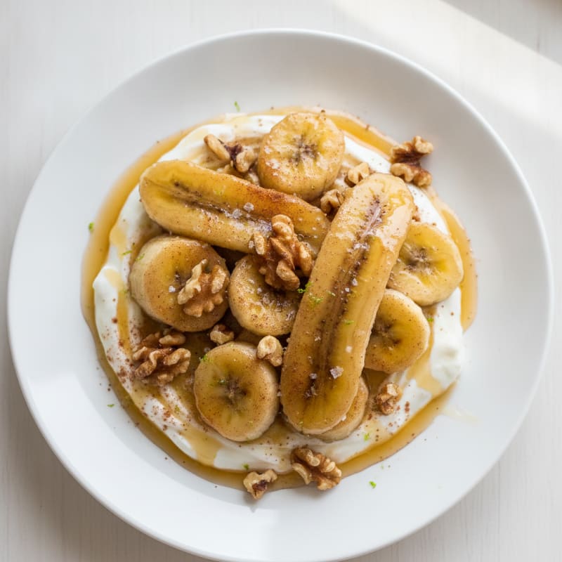 Baked Bananas with Honey-Lime Drizzle