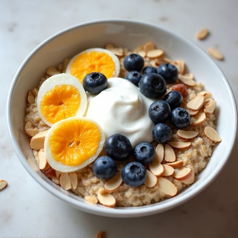 Protein-Packed Egg White Oatmeal Bowl