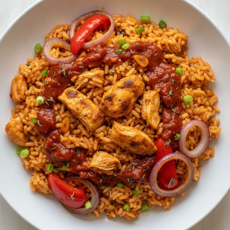 West African Jollof Rice with Chicken