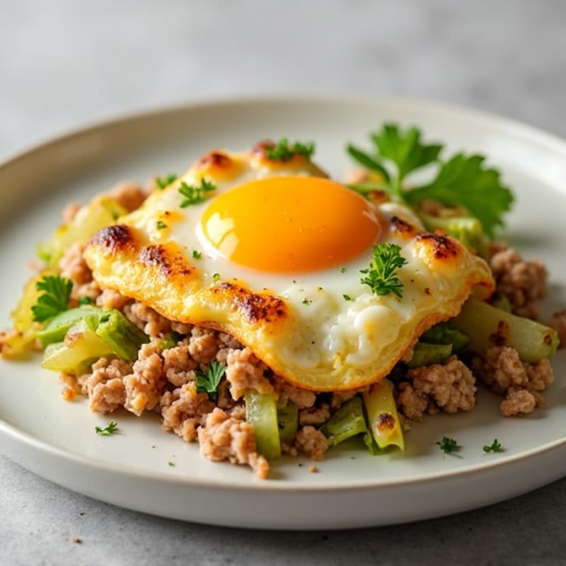 Hearty Savoury Turkey, Egg, and Cabbage Bake