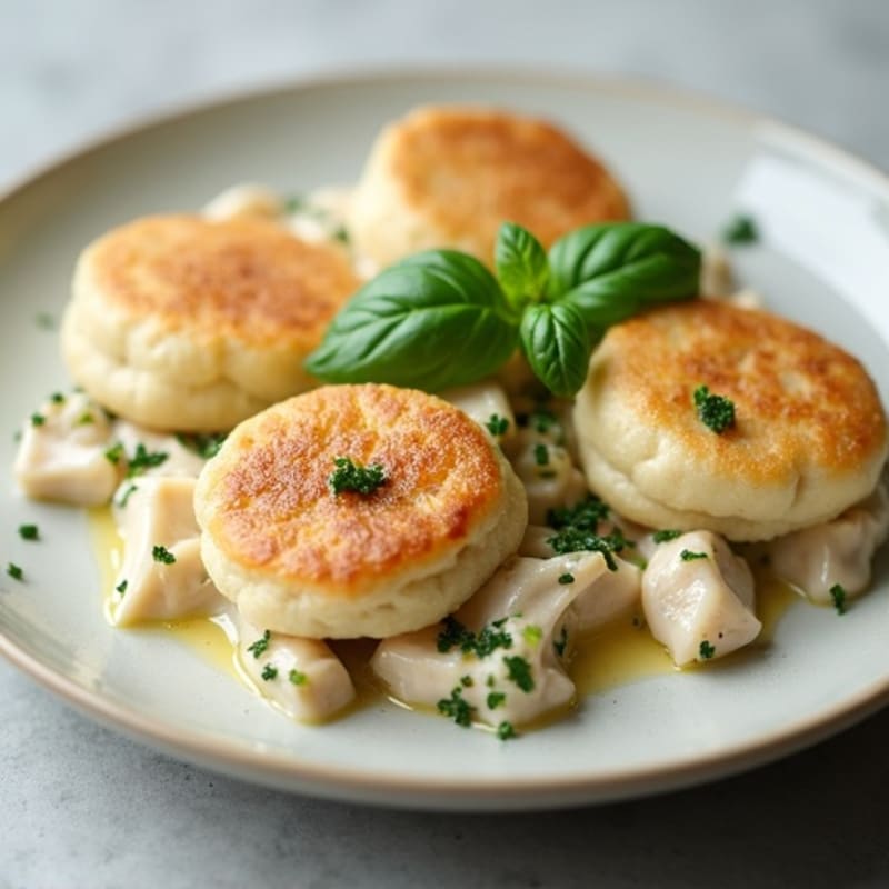 Healthy Creamy Chicken and Fluffy Herb Dumplings