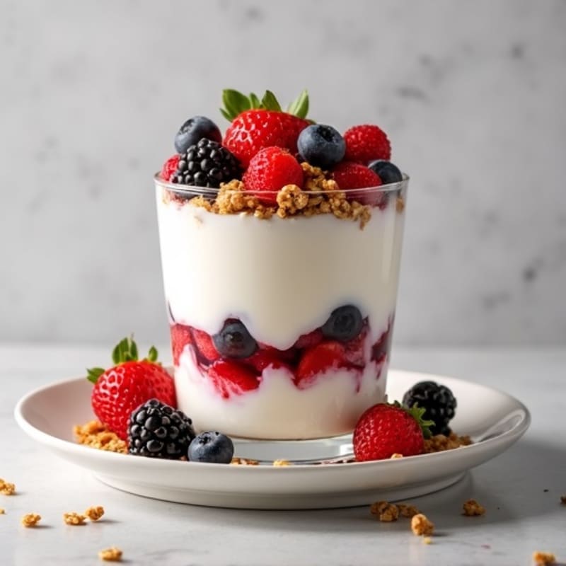Creamy Greek Yogurt Protein Parfait with Mixed Berries